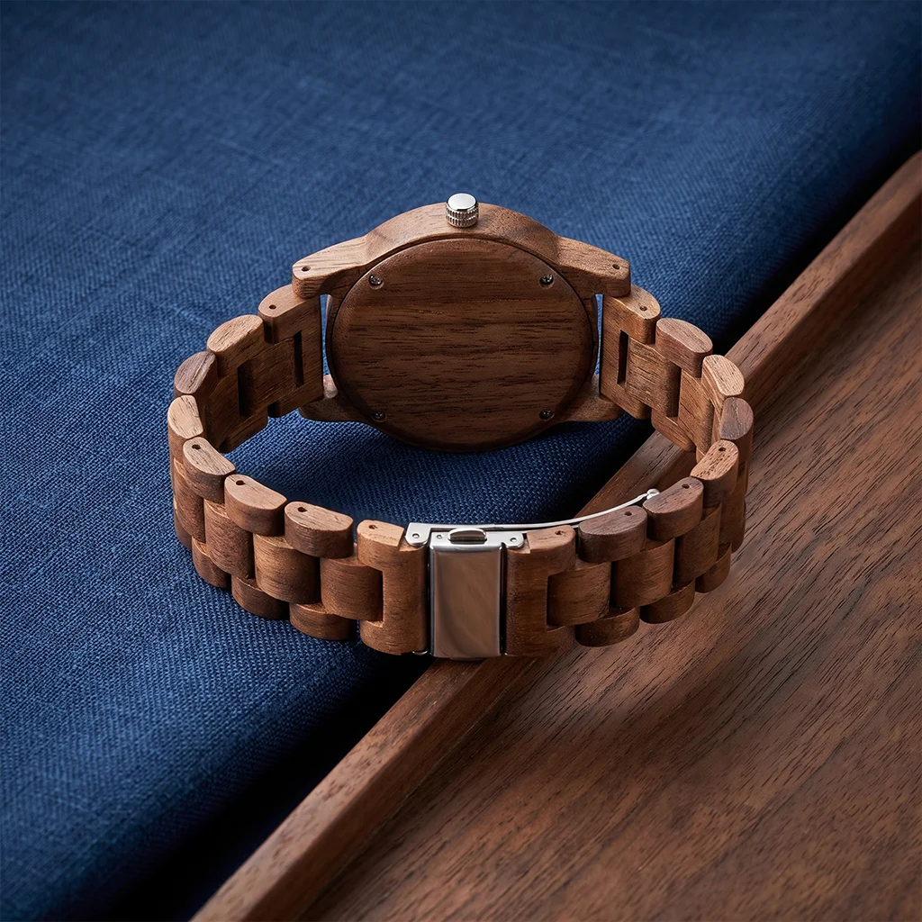 Men's Watch Wood Watch Date Week Stylish Watches Timepieces Chronograph Quartz Relogio Masculino Dropshipping