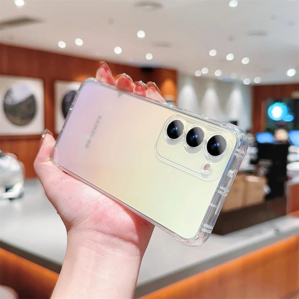 Überzug Klar Gradient Fall Für Samsung Galaxy S26 S25 S24 Ultra S23 S22 S21 Plus S26 Rand FE Laser Transparent weiche TPU Abdeckung – Detail 5