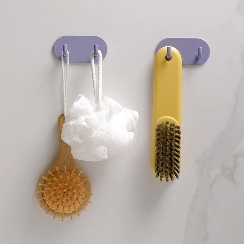 Punch-free Metal Hook Strong Viscose Adhesive Hook Load-bearing Door Back Wall Bathroom Kitchen Key Seamless Nail Clothes Hanger 4
