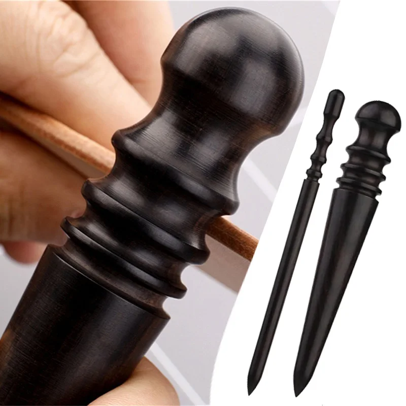 Leather Craft Tool Leather Craft Tools Leather Tools Sandalwood Grinding Stick Round Polishing Machine Tool Edge Craft Stick Leather Handmade DIY Leather Edge Polishing