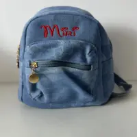 Personalized Customization Mini Vintage Denim Backpack Women's Forest Versatile Schoolbag High Beauty Women's Backpack 2