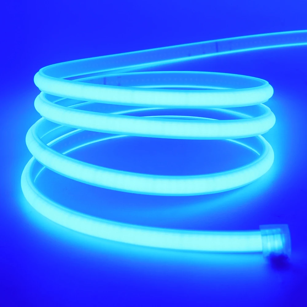220V 240V COB Neon LED Strip Light 1M 5M 10M 288LEDs/m EU Power Plug Warm White Red Blue Bright Flex lamp Waterproof Lighting