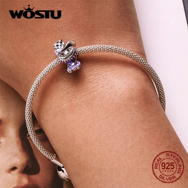 WOSTU 100%  패션 다채로운 마법의 고양이 매력 비즈 여성을위한 원래 DIY 팔찌 목걸이 파인 쥬얼리