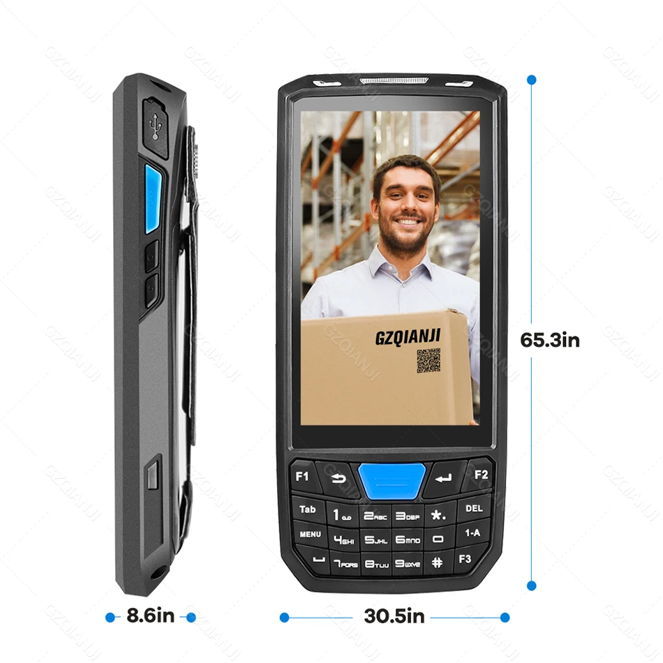 Android 9.0 PDA Rugged Handheld Terminal PDA Data Collector Honeywell 1D 2D QR Barcode Scanner Inventory Wireless 4G GPS POS