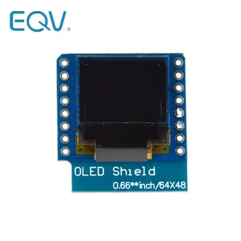 Schermo LCD LED OLED da 0,66 pollici compatibile per WEMOS D1 MINI ESP32 64X48 Display da 0,66 pollici Modulo oled da 0,66" IIC I2C
