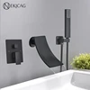 Bathtub Wall Mounted Faucet Set Bathroom Shower Faucet Waterfall Outlet Cold And Hot Mixing Mixer With Bath Tub Spout 1