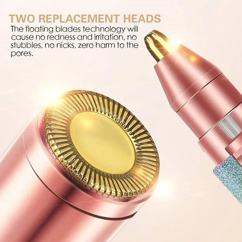 Eyebrow Trimmer Set Eyebrow Trimmer Electric Epilator Hair Shaver Facial Hair Remover Hair Remover Electric Eyebrow Trimmer Epilator Face Brow Hair Remover For Female Painless Safety USB Charging Hair Remover For All Body Use