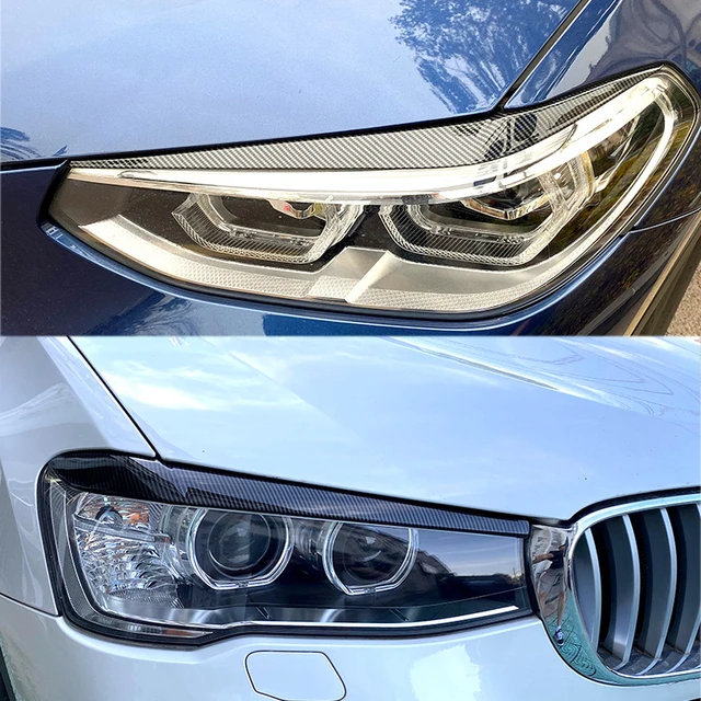 Couverture de sourcils de phares de voiture en plastique ABS, 2  pièces/paire, garniture de décoration pour BMW X3 X4 G01 G02 2018 2019 2020  2021 - AliExpress