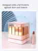 Transparent Large Capacity MultiCompartment Visual Lift Transparent Lipstick Organizer Dustproof Lipstick Desktop Storage Box 5