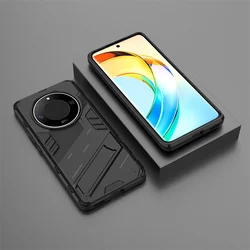 Enhanced Magnetic Kickstand Armor Phone Case - Shockproof Protection for Magic6 Lite 5G (Black)