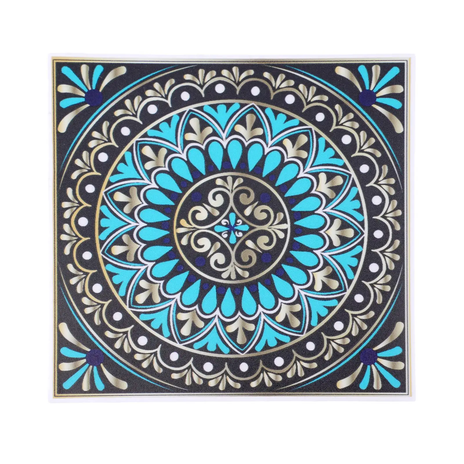 Wall Stickers Self Adhesive Stickers Decorative Tile Stickers 10pc Wall Sticker Dreamlike Blue Mandala Style Strips Tile Transfers Covers Waterproof For Kitchen Bathroom Peel Stick Art Mural