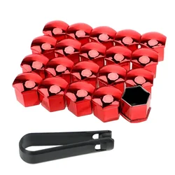 Car Wheel Nut Caps - 20PCS Anti - Rust Protective Covers - 21mm (20pcs red)