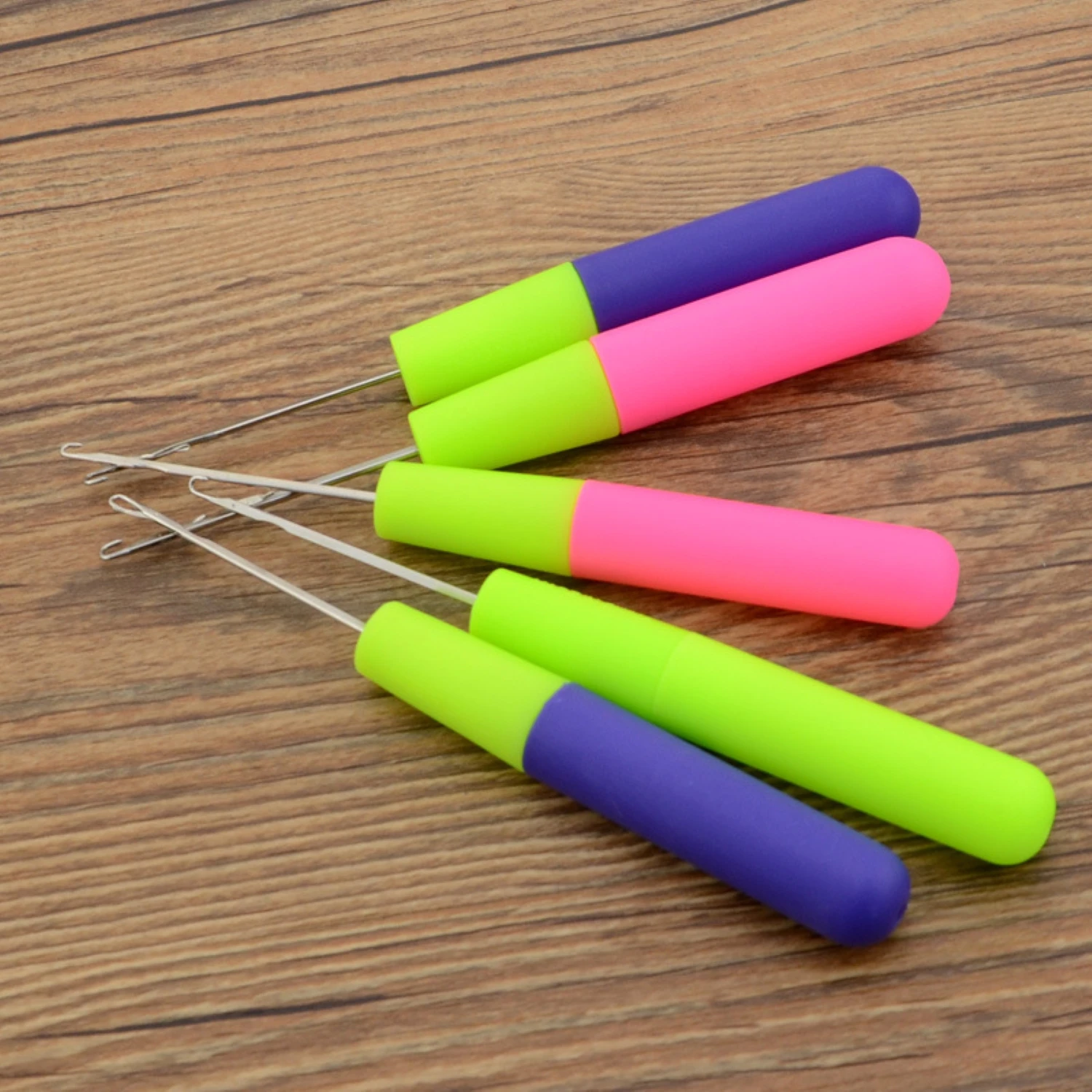 Wigundle green purple pink Braiding Latch Hook Crochet Hook Set Plastic  Crochet Needle Crochet Kit Crochet Set Braid Craft Tool - AliExpress