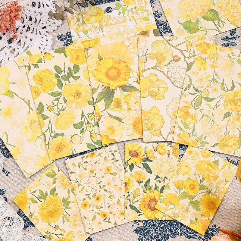 Romantic flower notebook material，suitable for Diy decorating scrapbooks，journal planning，background paper，aesthetic stationery 2