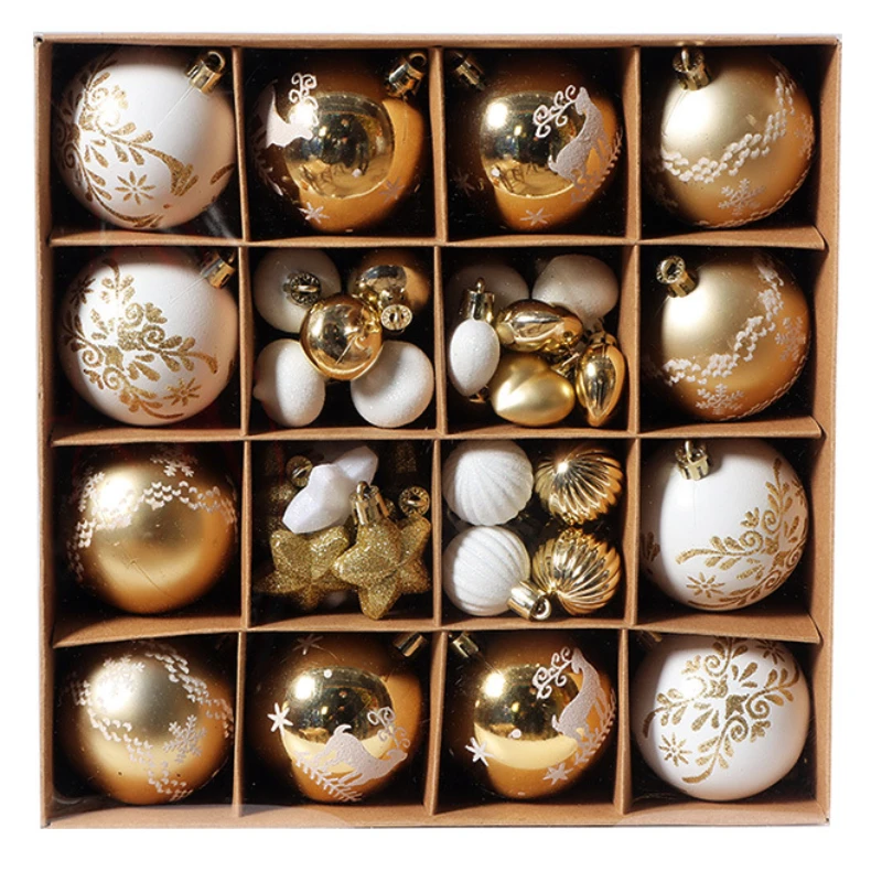 

Christmas Ball 52pcs 6cm Painted Snowflake Christmas Electroplating Decoration Christmas Tree Ornaments