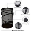 Folding Dirty Laundry Sorting Basket Large Mesh Yarn Storage Bag Frame Bucket Laundry Organizers Storage Pouch Storage Organizer 1