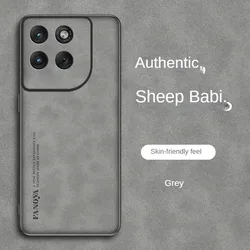 Luxurious Sheepskin Feel PU Leather Phone Case - Protective Cover s Coque Capa - Motorola Edge 70 Pro (Grey)