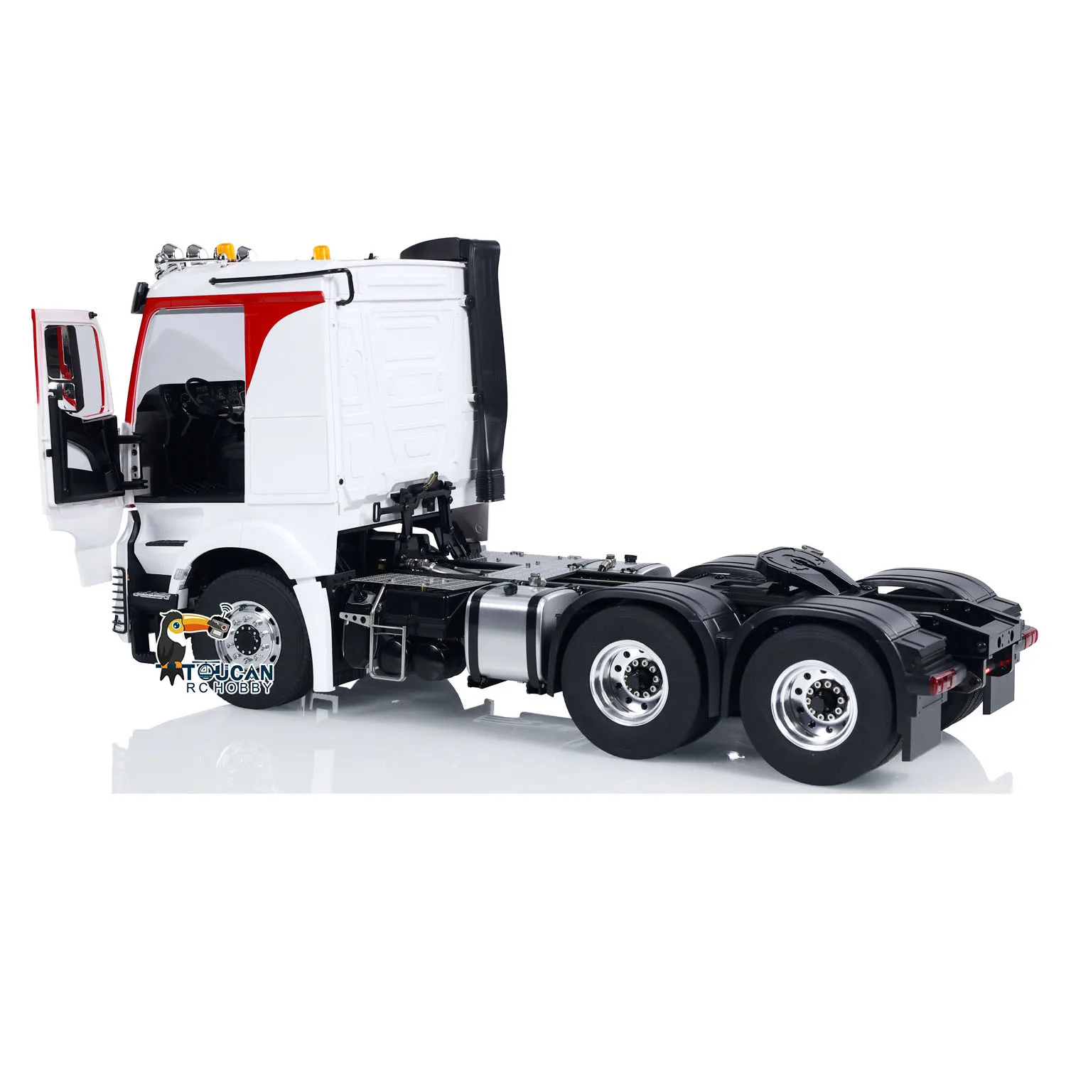 LESU RC 1/14 Tractor Truck 6x6 Model Radio Control Car Painted Assembled Metal Chassis with Light Sound System Smoking THZH1837 2
