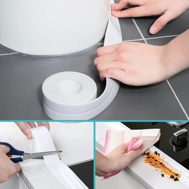 Waterproof Adhesive Tape Bathroom  Waterproof Tape Kitchen Bathroom - 3.2  Meters - Aliexpress