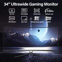 34 CRUA Gaming Monitor 34-inch Curved Ultrawide WQHD Monitor 3440 x 1440 R1500 Ultrawide Computer Monitor 144Hz VA Panel Display - Image 3