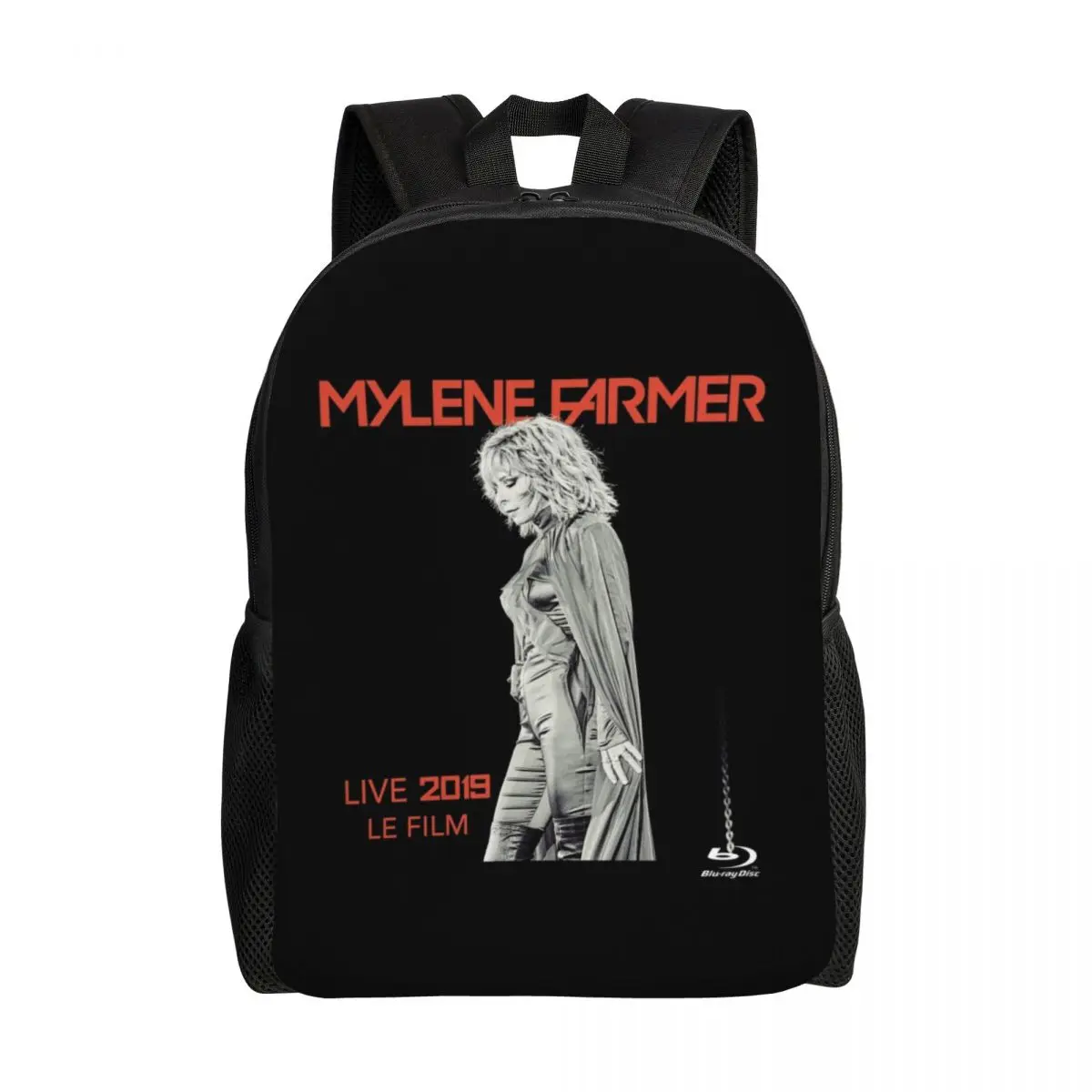 

Mylene Farmer Backpacks for Men Women Water Resistant College School French Singer Bag Print Bookbag