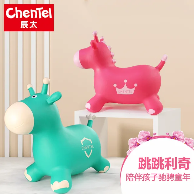 Doki Children Jump Inflatable Toy Horse Vaulting Horse Horse Rubber PVC Toys Movement Wholesale Stalls 2022 2