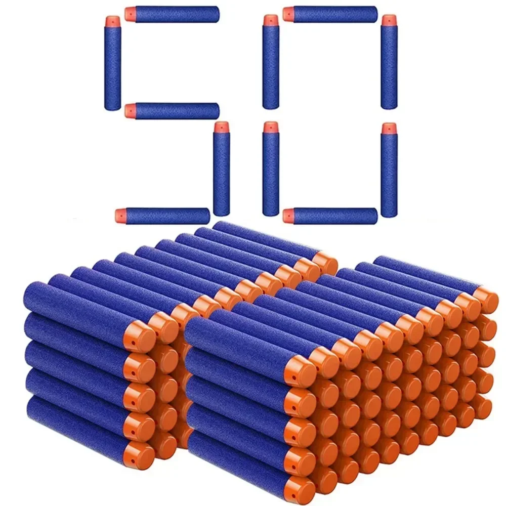 ナーフ用フォーム弾丸n-strikeエリートブラスター、ブルーワンホールダーツ、ガンリフィル、ガンアクセサリー、7.2cm、1000-50個