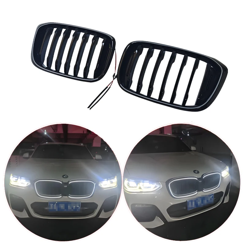 2 Pezzi Griglie Anteriori per Auto, Griglia a Doppio Rene per BMW X3 G01 G08 X4 G02 2018-2021, Griglia Racing con Finura Diamantata, Stile Meteor 34 2 Pezzi Griglie Anteriori per Auto, Griglia a Doppio Rene per BMW X3 G01 G08 X4 G02 2018-2021, Griglia Racing con Finura Diamantata, Stile Meteor 34