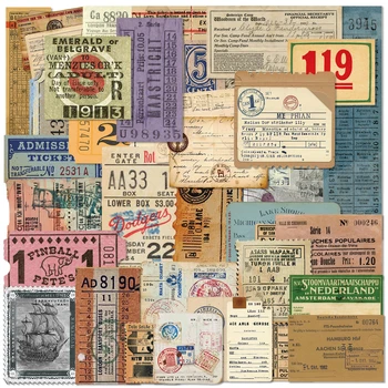 50PC Vintage Letter Stickers 1