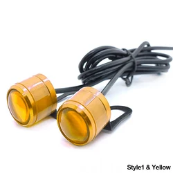Dual 7 - Color LED Strobe Lights with Brackets - Flashing Daytime Running Lights (No flashing Yellow)
