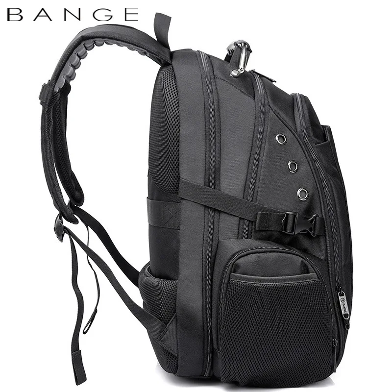 Bange Men backpack large capa large capacity 16inch laptop backpack USB charge waterproof 40L travel bag Rucksack schoolbag back 3