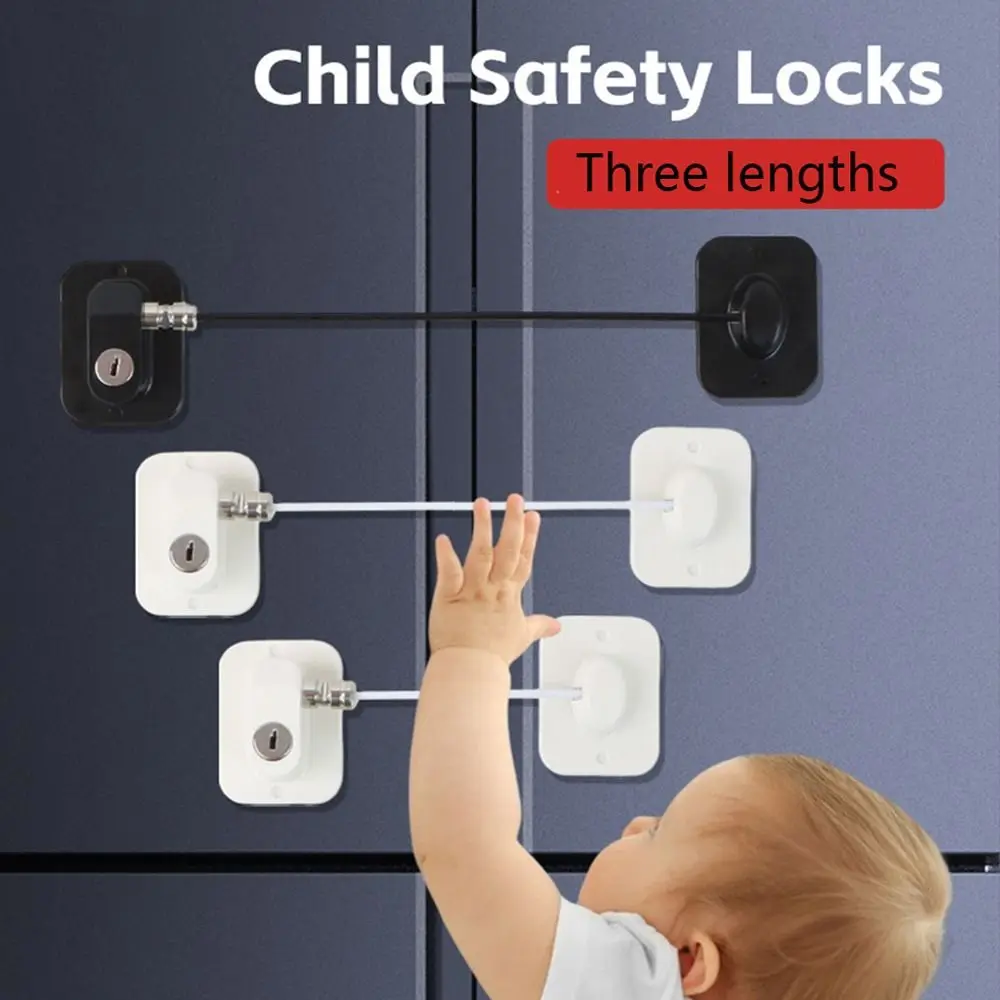 

Children Security Protector Window Lock Plastic Protection Equipment Drawer Lock Multipurpose Solid Color Safety Locks