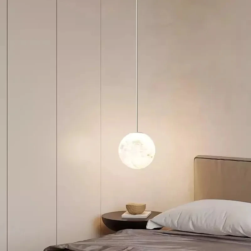 Bedside Pendant Lights Minimalist Modern TV Background Wall Light Lunar Astronaut Children's Room Light Bedroom Small Lamp Decor