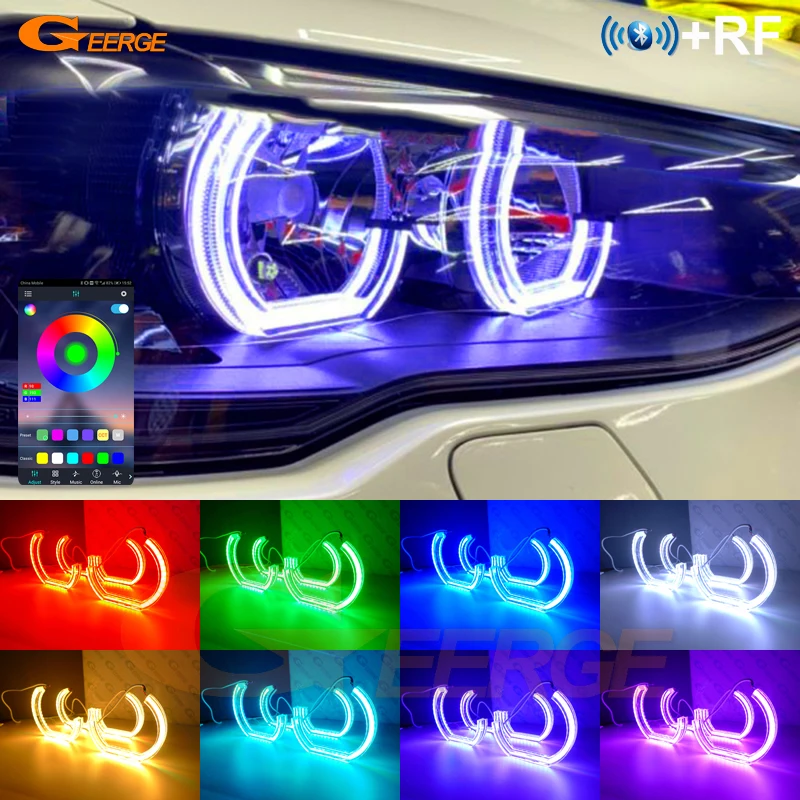 Neon LED BMW logo two-color