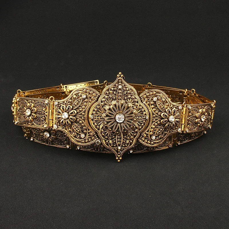 Gold Luxury Vintage Women Wedding Dress Belt High Quality