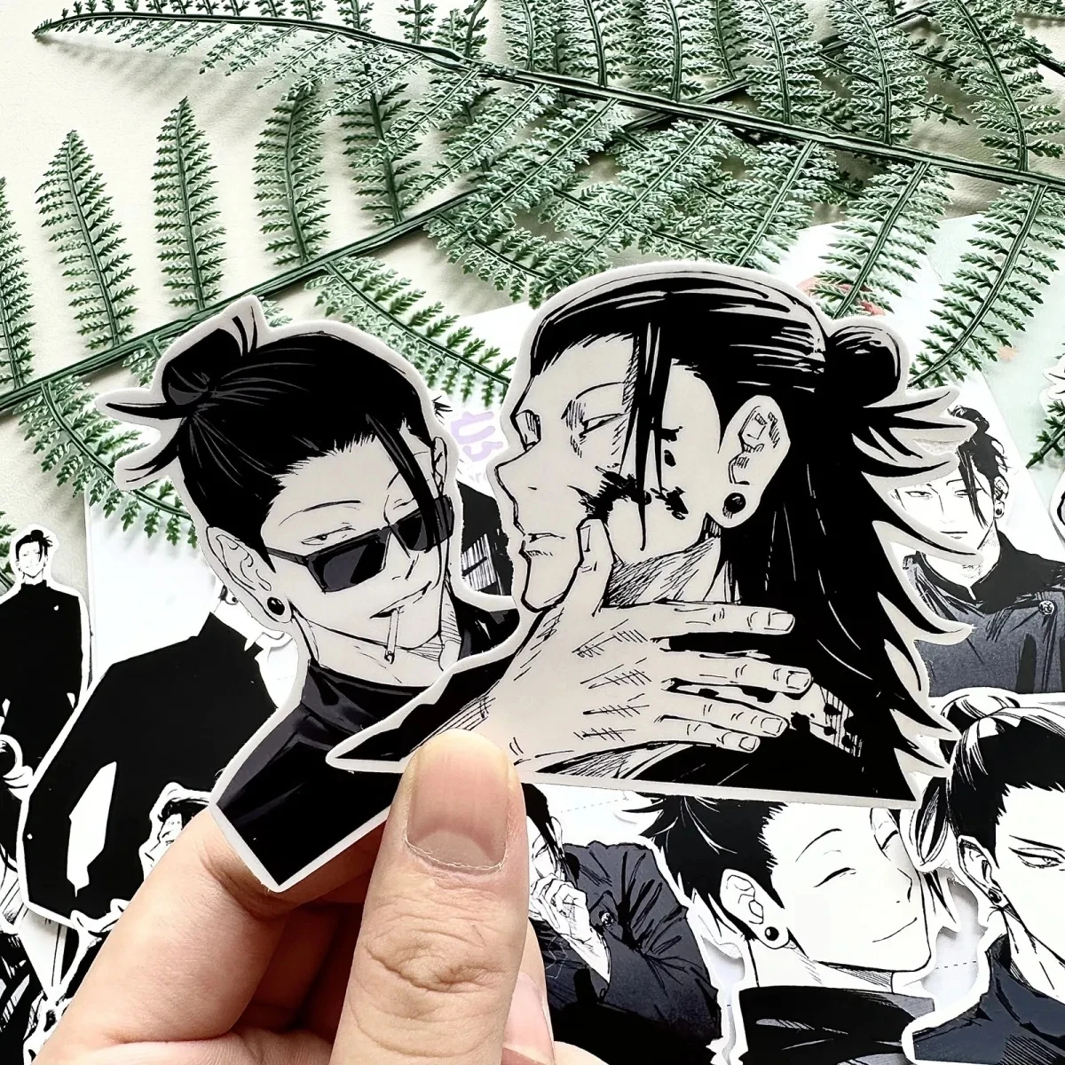 Zhou Shu Hui Zhan Anime Sticker Geto Suguru Gojo Satoru Black White Manga Style Stickers Phone IPad Case Cute Decor Friend Gift transfer sticker