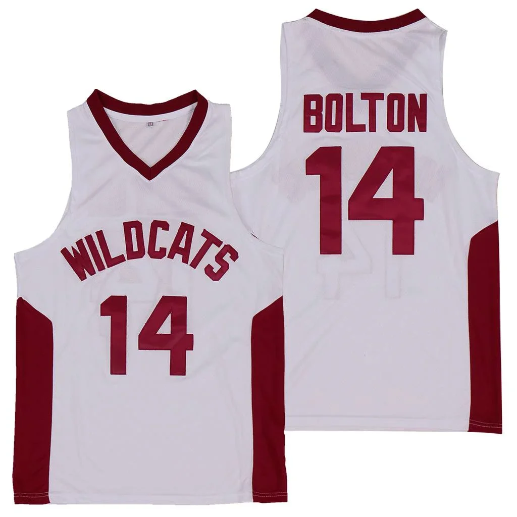thumbnail image 1 of Camisetas de baloncesto WILDCATS 14 BOLTON JERSEY Costura Bordado Ropa deportiva al aire libre barata de alta calidad Película Blanco Rojo 2024 nuevo, 1 of 5
