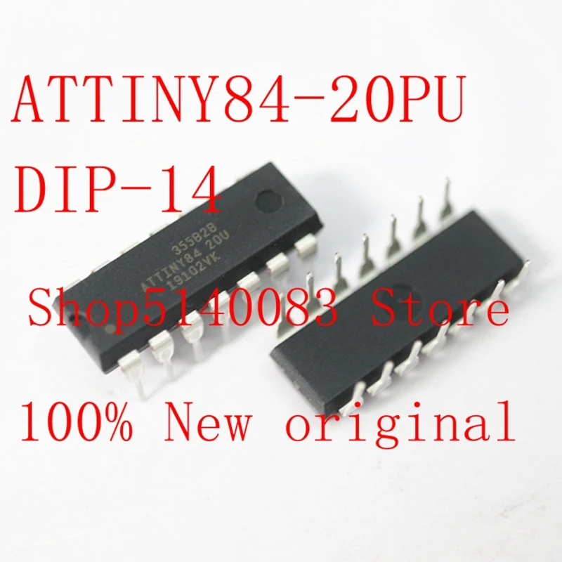 

5 шт./лот ATTINY84-20PU ATTINY84 ATTINY84-20 MCU 8BIT 8KB FLASH 14-DIP