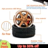 Kicarmod 1/64 Model Car ABS Wheels with Rubber Tire Brake Disc Metal Rims Diameter 10mm Refitting Parts For Model Car Hot Wheels 3