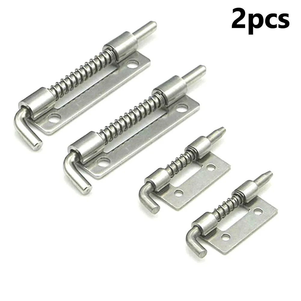 2Pcs Latch Tone Door Cabinet Hinges Door Bolts Spring Loaded Latches Door Cabinet Hinges Hardware Security Bolt