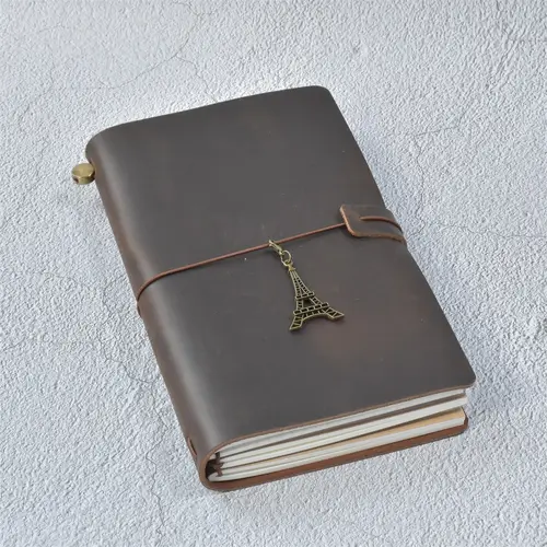 100% Genuine Leather Journal Refillable Travel Notebook Retro DIY Handmade Diary Sketchbook School Office Gift Customized - Image 10