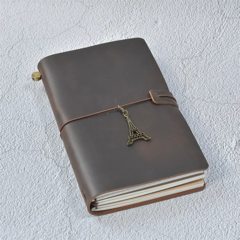 100% Genuine Leather Journal Refillable Travel Notebook Retro DIY Handmade Diary Sketchbook School Office Gift Customized - Image 10