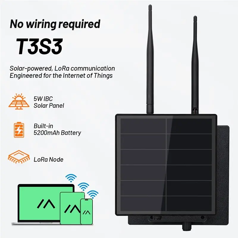 【추천】Meshtastic T3S3 V1.2 ESP32-S3 개발 보드용 태양광 리피터 Lora 모듈 SX1262 2.4G Lora 안테나 태양광 노드
