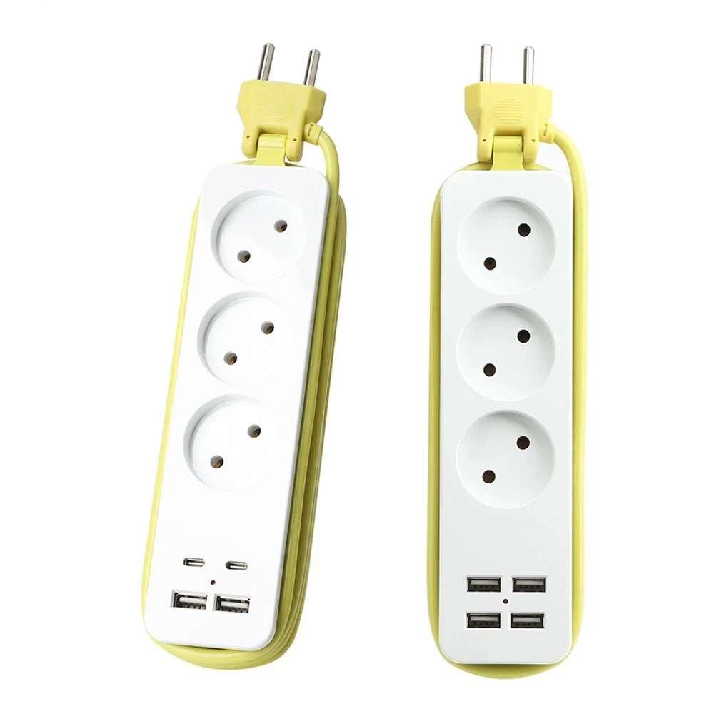 Power Strip Travel Plug Strip EU Plug AC Outlet Multiprise Extension Cord Electrical Socket Network Filter With USB power strip