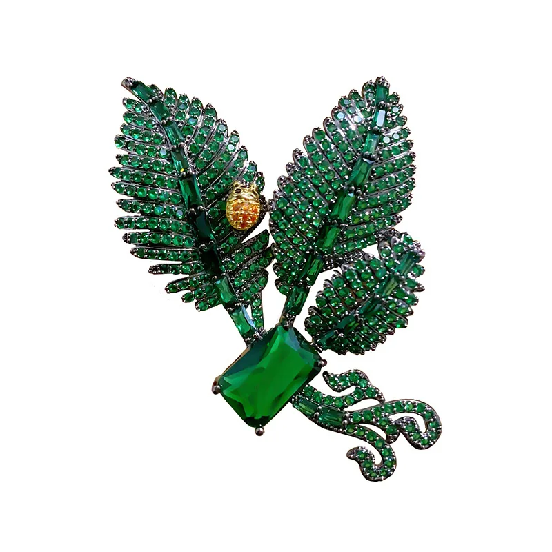アクセサリー MASU \"BIJOUX BROOCH\" - GREEN 1960's Weiss Green AB Dome Brooch and Earring Set – Hers and