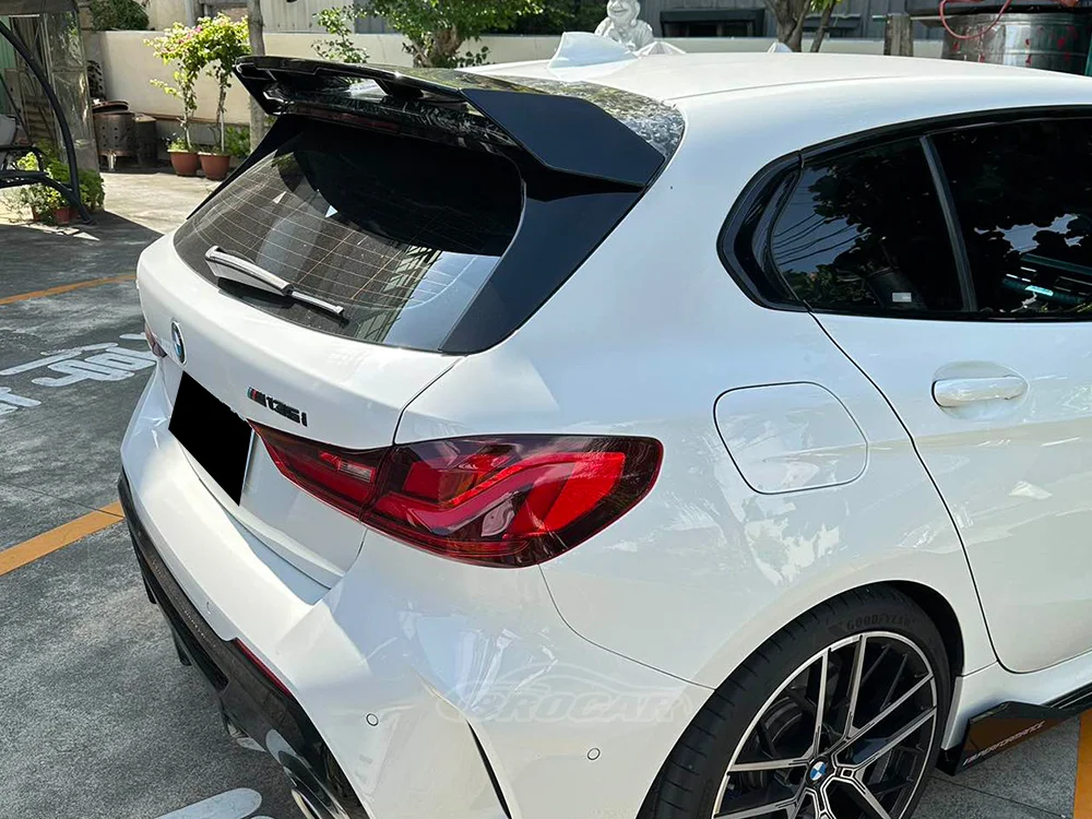 Per Bmw Serie 1 F40 M135I 128Ti 118D Hatchback Spoiler 2019 - 2023 Plastica Abs Nero Lucido Spoiler Posteriore Tronco Boot Wing Spoiler