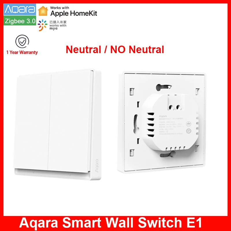 Aqara Smart Wall Switch E1 ZigBee 3.0 Smart Home Wireless Key Light