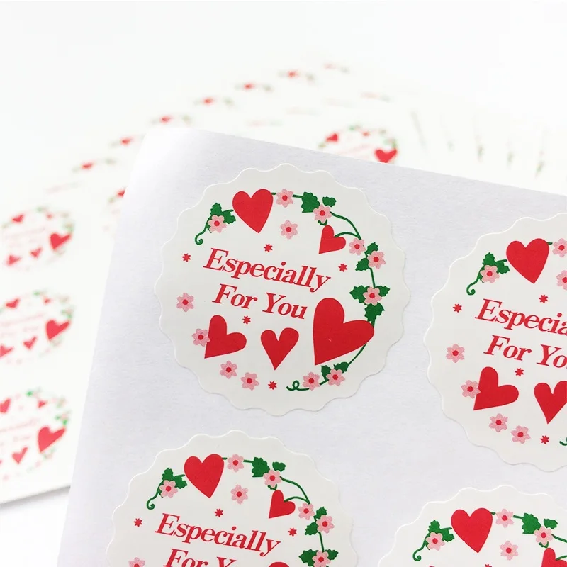 

120pcs/lot 'Especially For You' Round Heart Sealer Baking Packaging Label Cake Box Party Decoration Gift Seal Label Sticker