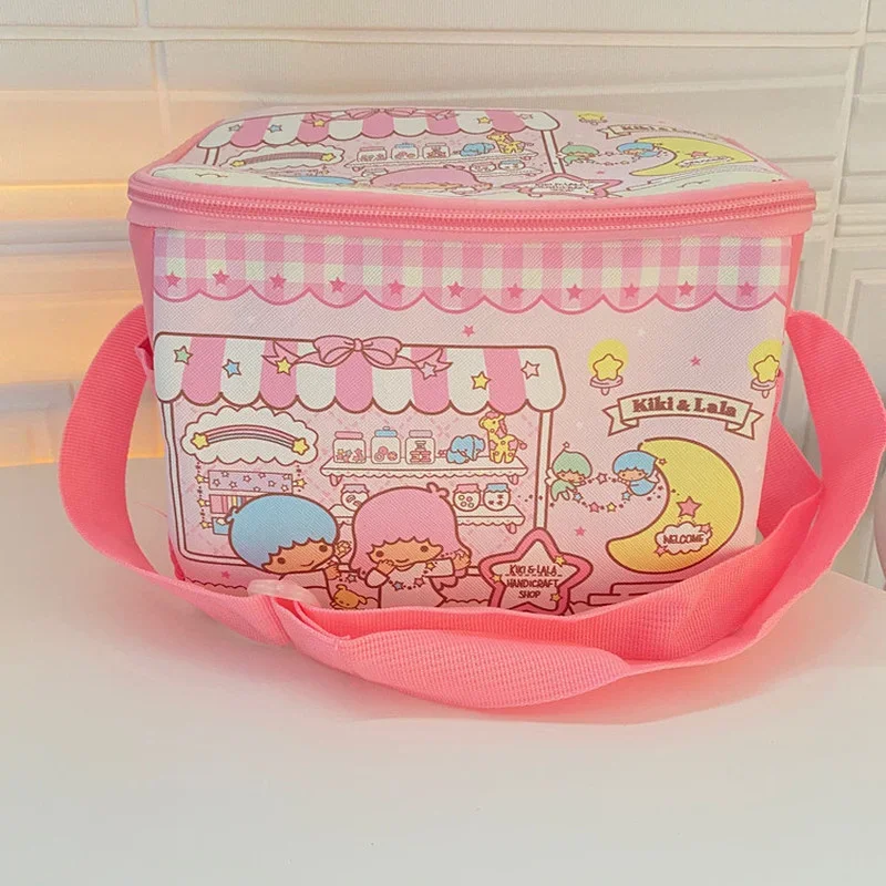 Kawaii Sanrioed Cartoon Anime Cinnamoroll My Melody Kuromi Purin Dog Lunch Box Bag Cute Water Proof Insulated Picnic Bags Gifts