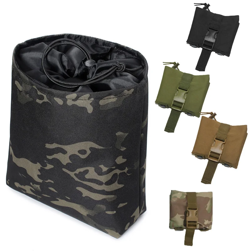 Description Picture 4 of itemMolle System Hunting Tactical Magazine Dump Drop Pouch Recycle Waist Pack Ammo Bags EDC Airsoft Gun Accessories Bag